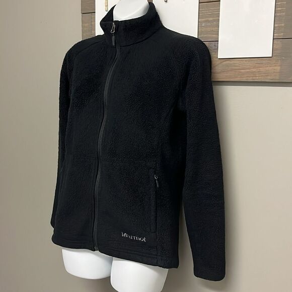 Marmot Women’s Black Full Zip Teddy Collared Long Sleeve Jacket w/ Pockets- Med - Picture 3 of 17